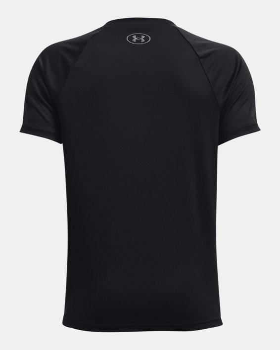 Boys' UA Tech™ Record Breaker Short Sleeve, Black, pdpMainDesktop image number 1